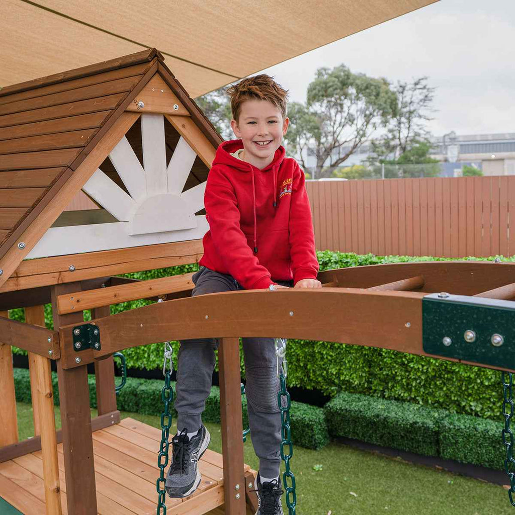 Lifespan Kids Armadale Swing Set & Play Centre with Two 2.2m Slide (White)