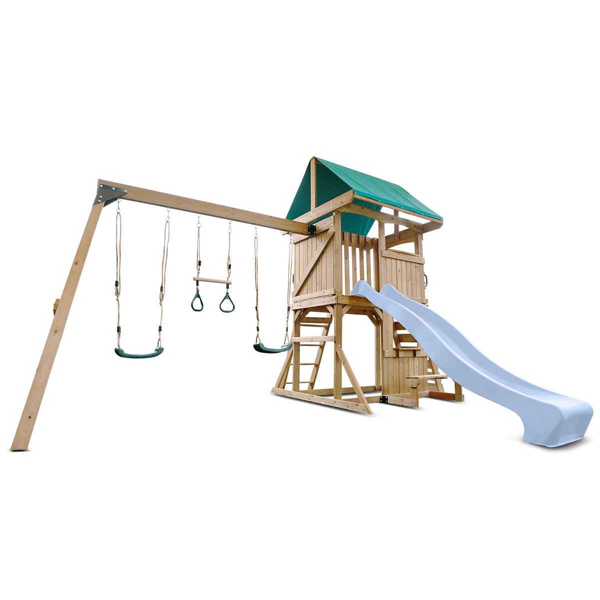 Lifespan Kids Carindale Swing Set & Play Centre with 2.2m Slide (Pastel Blue)