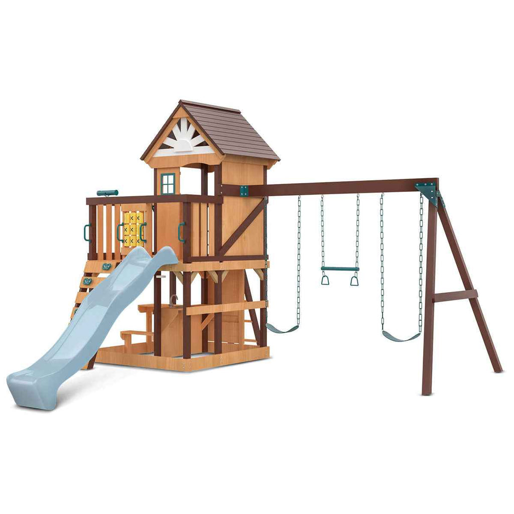 Lifespan Kids Coventry Swing Set & Play Centre with 2.2m Slide (Pastel Blue)