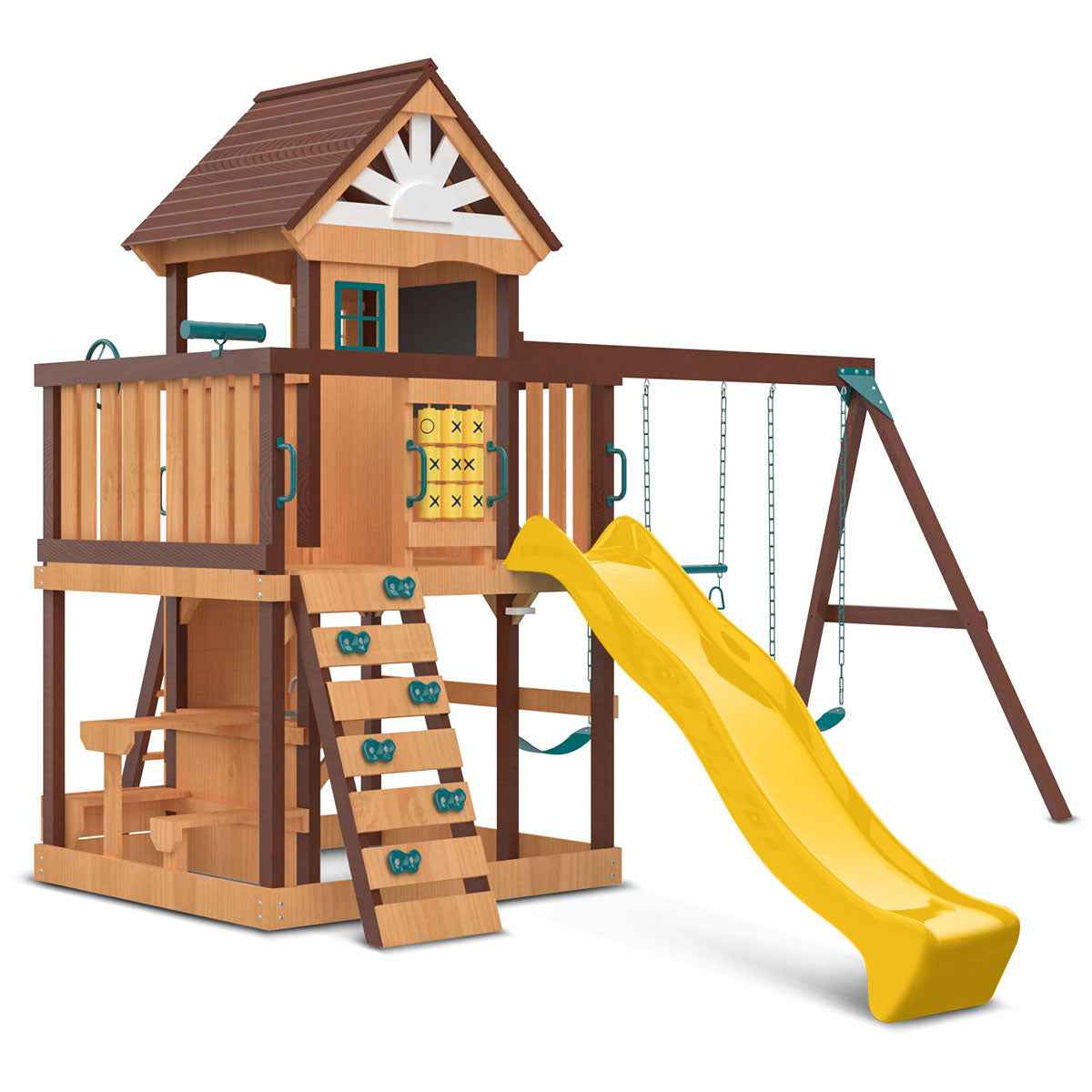 Lifespan Kids Coventry Swing Set & Play Centre with 2.2m Slide (Yellow)