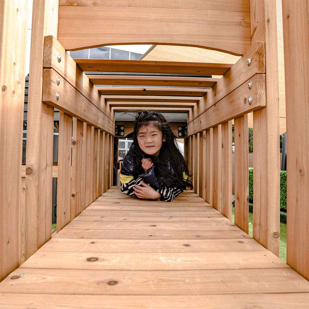 Lifespan Kids Kensington Swing Set, Monkey Bars & Play Centre with 2.2m Slide (Pastel Pink)