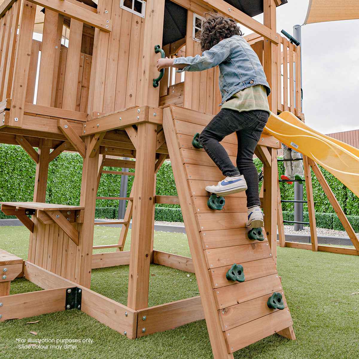 Lifespan Kids Kensington Swing Set, Monkey Bars & Play Centre with 2.2m Slide (Pastel Pink)