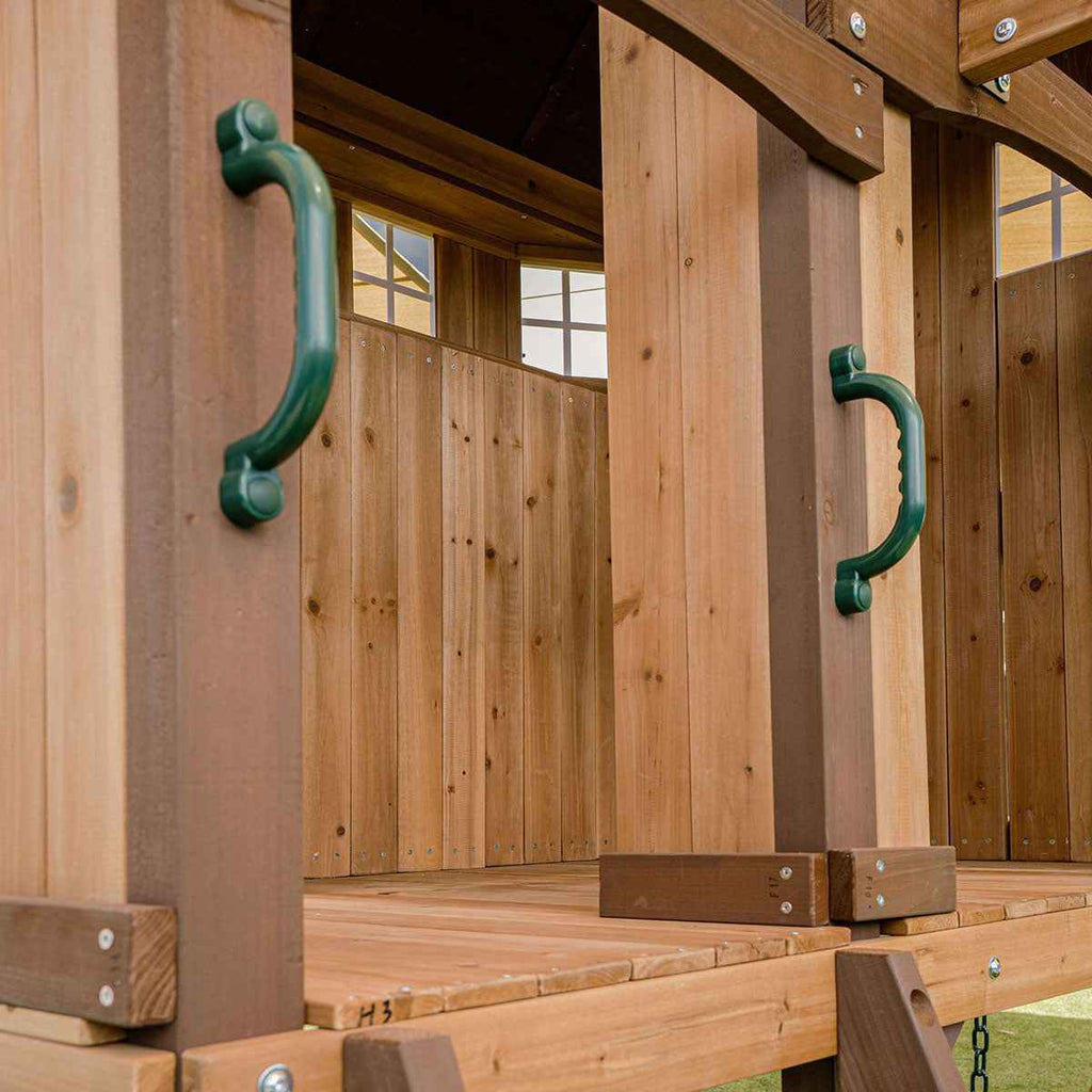 Lifespan Kids Meer Brook Swing Set, Monkey Bars & Play Centre with 2.2m Slide (Pastel Pink)