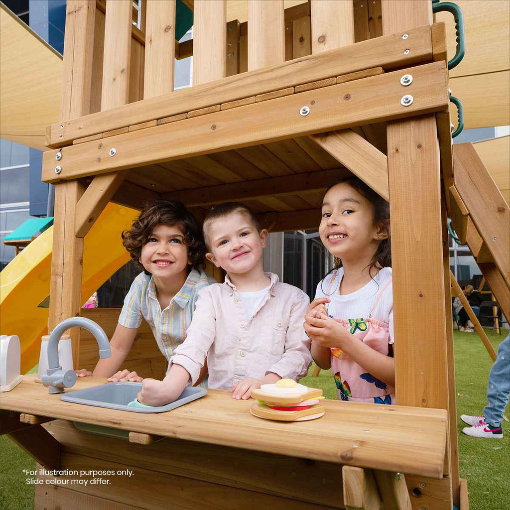 Lifespan Kids Montrose Swing Set & Play Centre with 2.2m Slide (Pastel Blue)