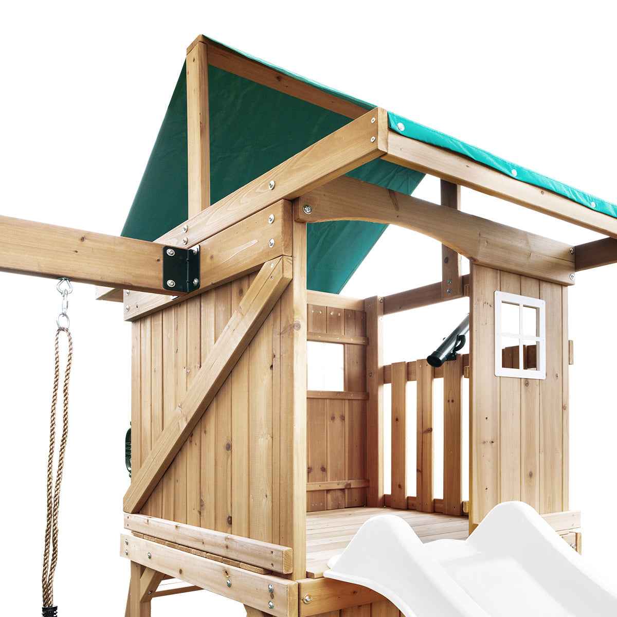 Lifespan Kids Montrose Swing Set & Play Centre with 2.2m Slide (White)