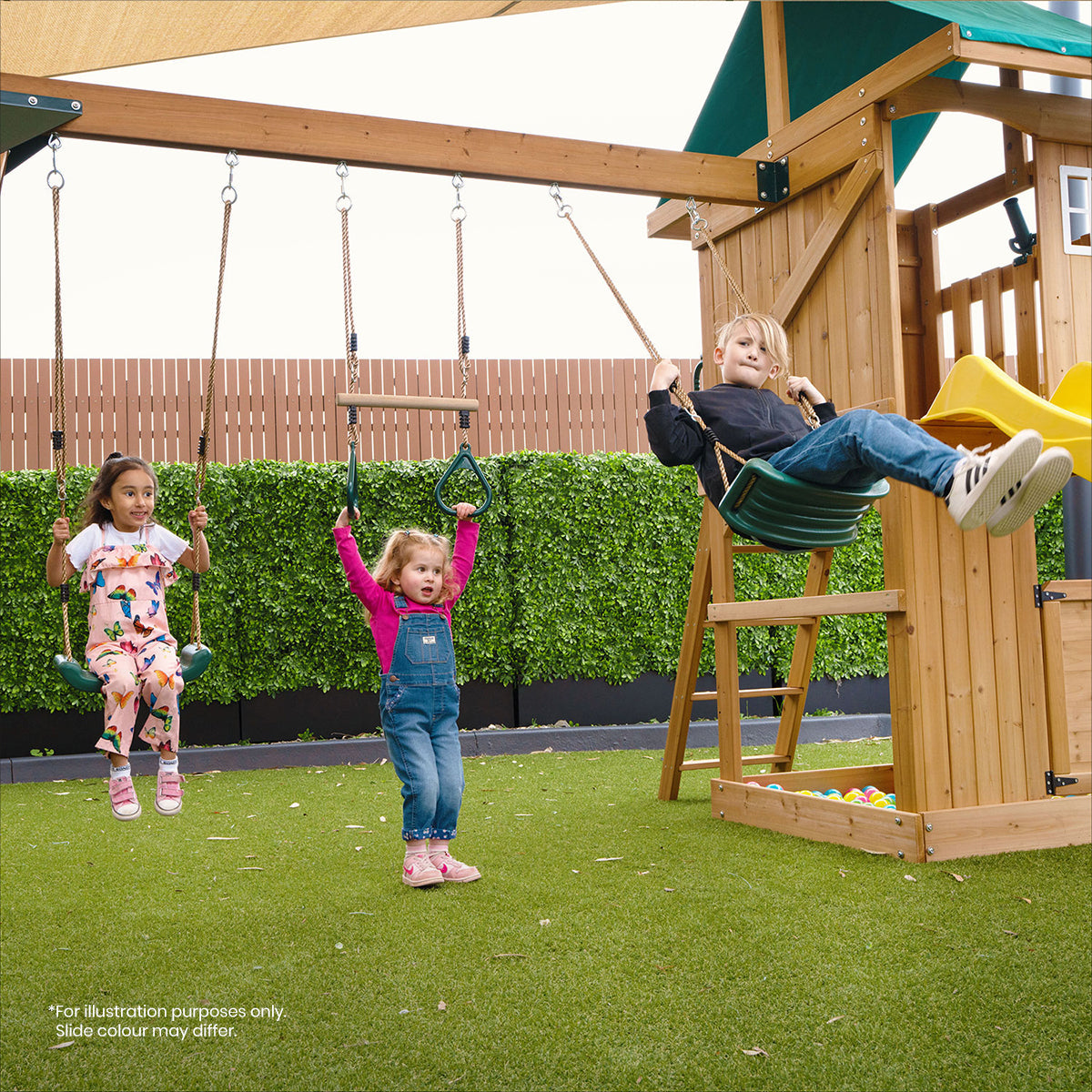 Lifespan Kids Montrose Swing Set & Play Centre with 2.2m Slide (Yellow) - YDS.com.au