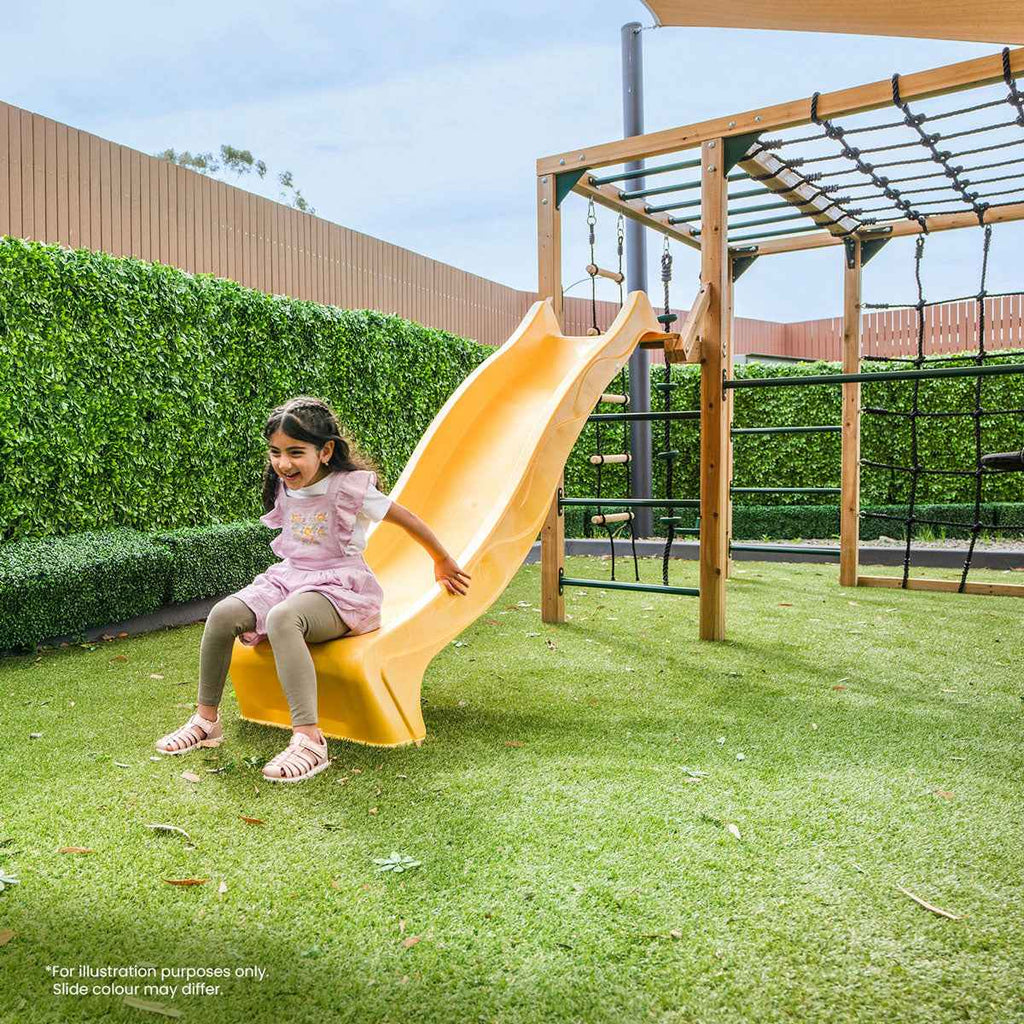 Lifespan Kids Orangutan Monkey Bars Jungle Gym Climbing Frame with 2.2m Slide (Pastel Green)