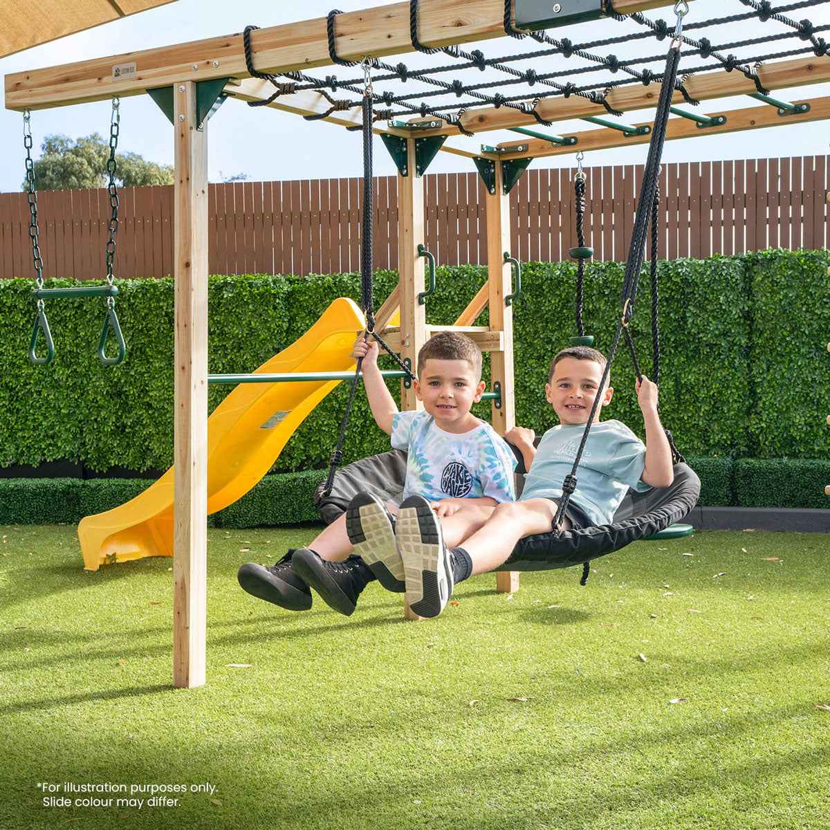 Lifespan Kids Orangutan Monkey Bars Jungle Gym Climbing Frame with 2.2m Slide (Pastel Green)