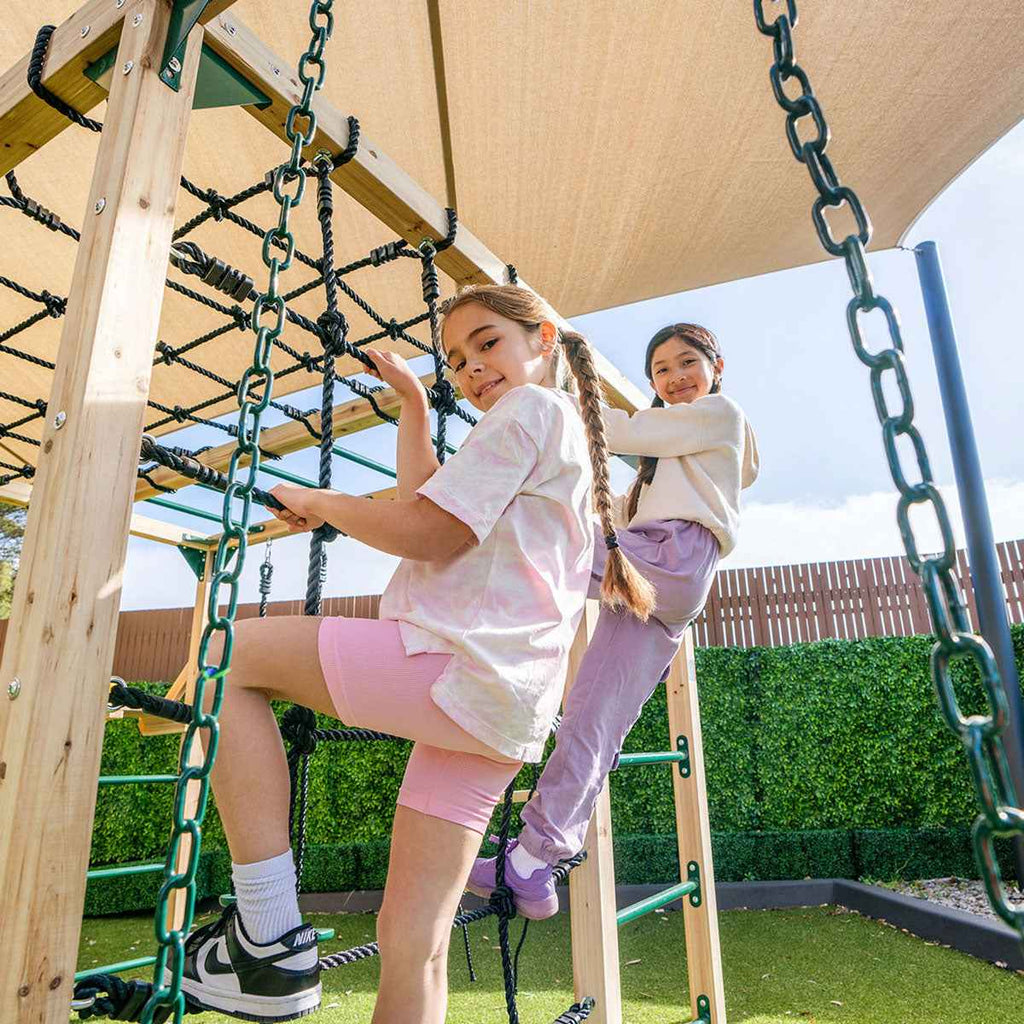 Lifespan Kids Orangutan Monkey Bars Jungle Gym Climbing Frame with 2.2m Slide (White)