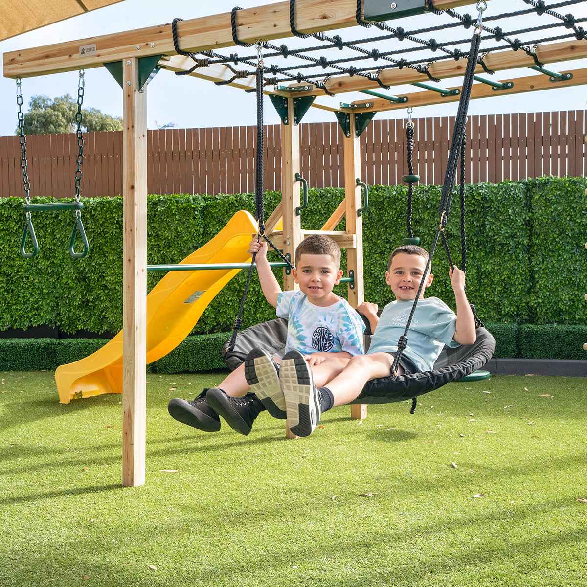 Lifespan Kids Orangutan Monkey Bars Jungle Gym Climbing Frame with 2.2m Slide (Yellow)