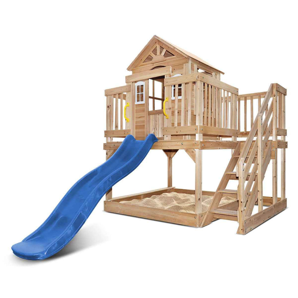 Lifespan Kids Silverton Cubby House with 1.8m Slide (Blue)
