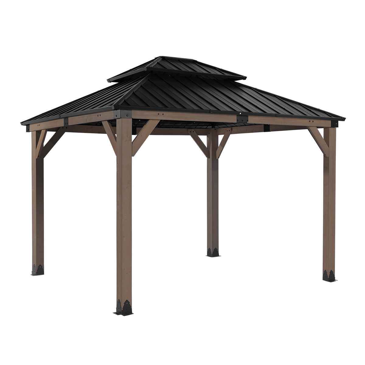 Yardtopia Maryborough 3m x 3m Timber & Steel Double Hip Roof Gazebo