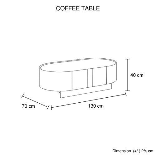 Coffee Table MDF Board Melamine Interior Ample Storage in Dark Walnut colour