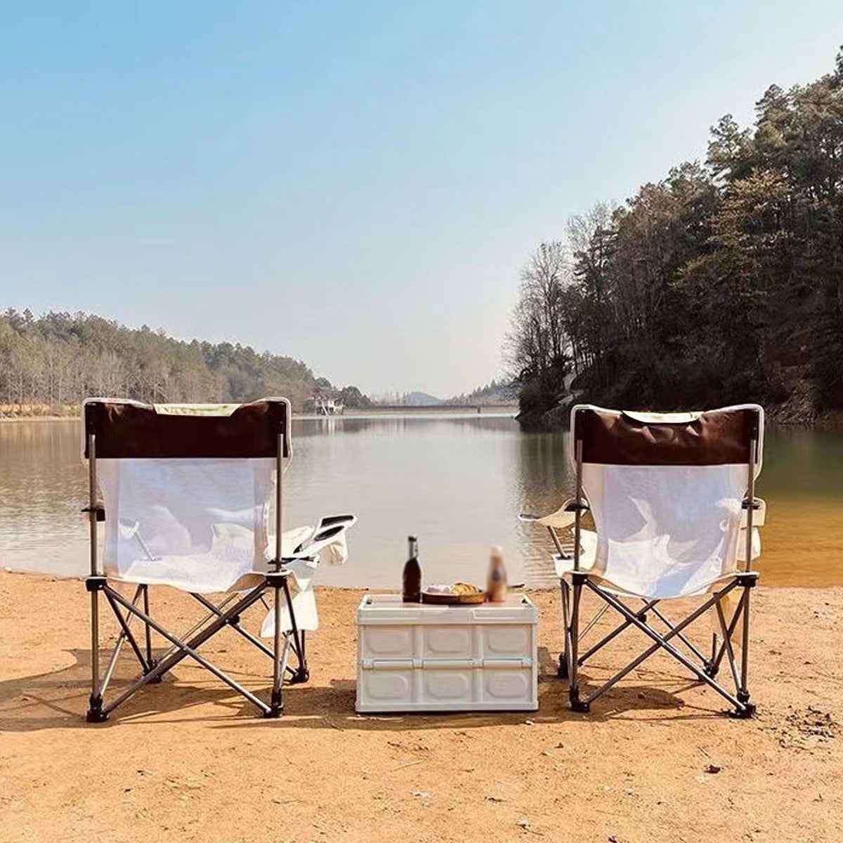 Outdoor Folding Recliner Portable Beach Camping Chair for Sitting and Lying