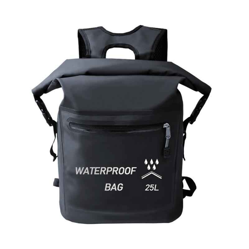 25L Waterproof Beach Bag For Swimming And Upstream Activities Black