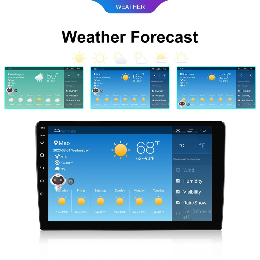 6 + 128G Android Car Bluetooth Player With Gps Navigation - Standard + Ahd Camera 7 Inch
