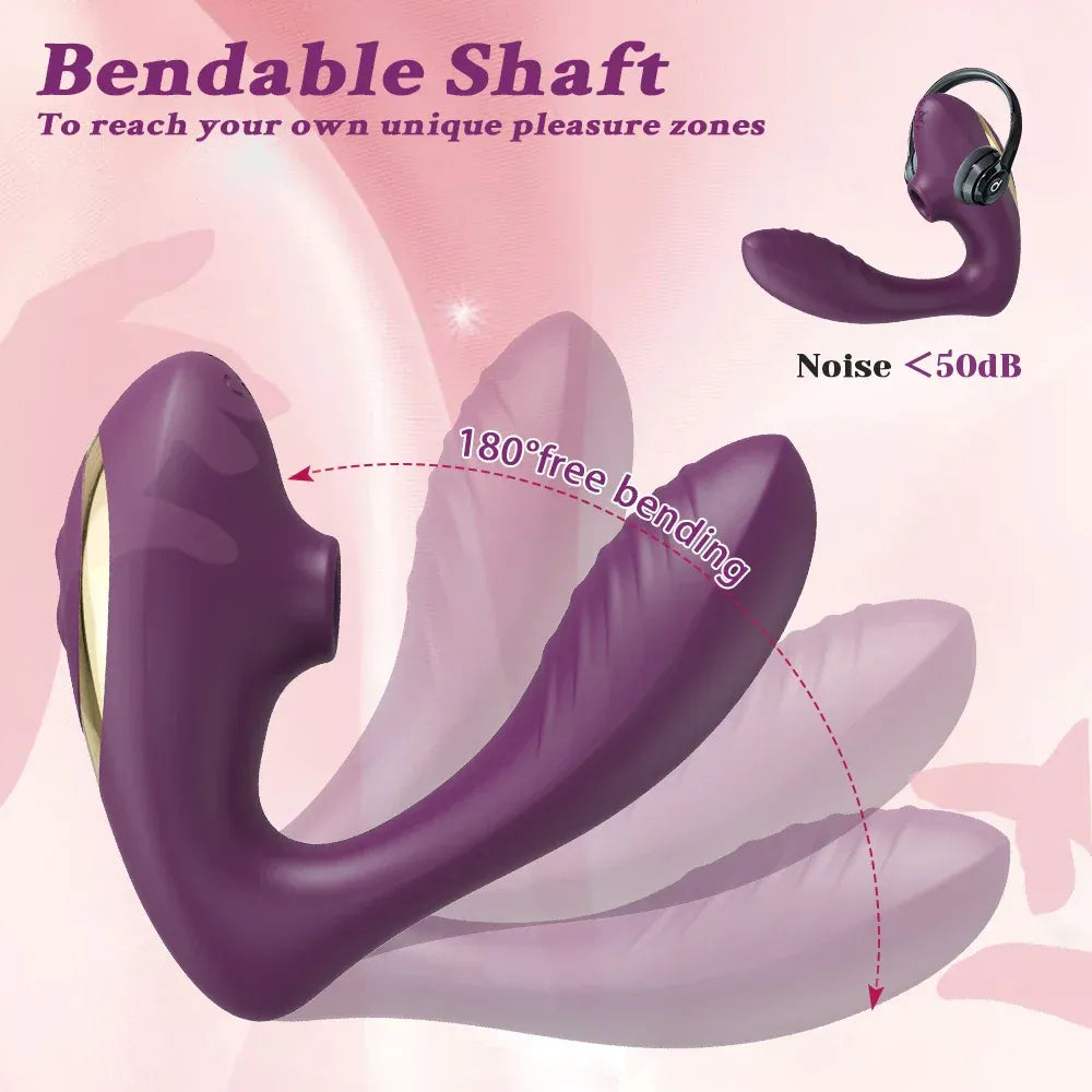 Vibrating Clit Sucker for Women G Spot Stimulator Female Masturbator - Red