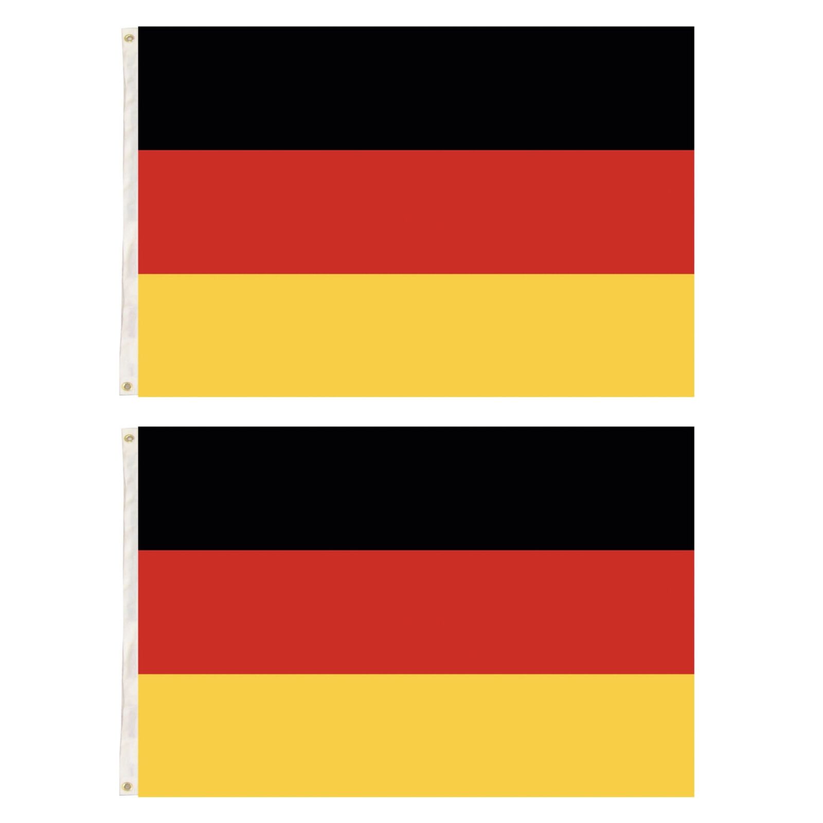 2x Germany Country Flags Deutschland Heavy Duty DE German - 150cm x 90cm
