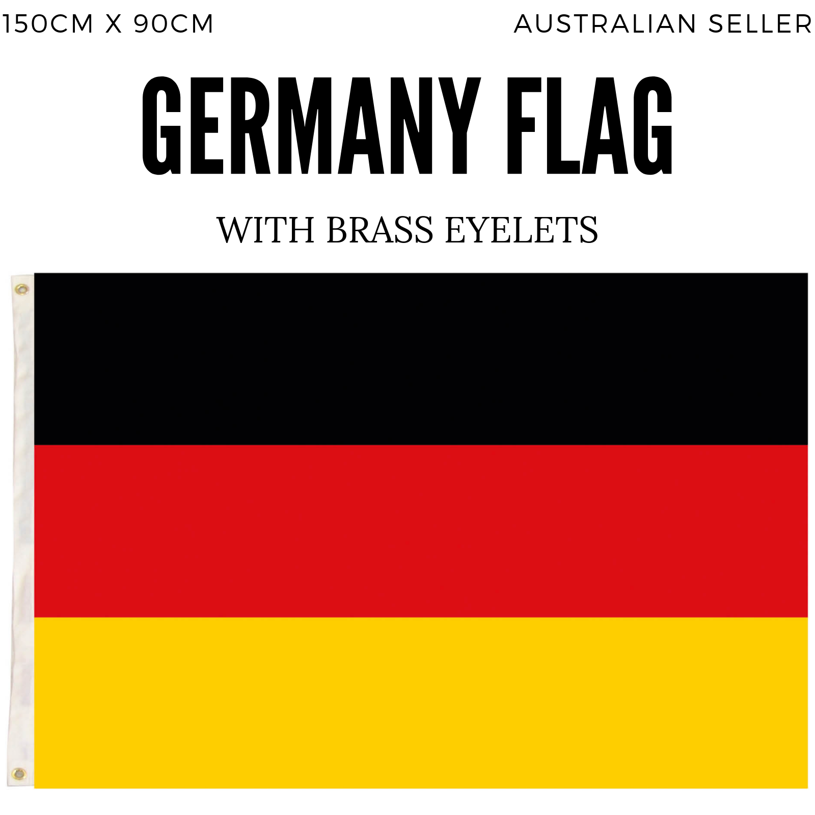 2x Germany Country Flags Deutschland Heavy Duty DE German - 150cm x 90cm