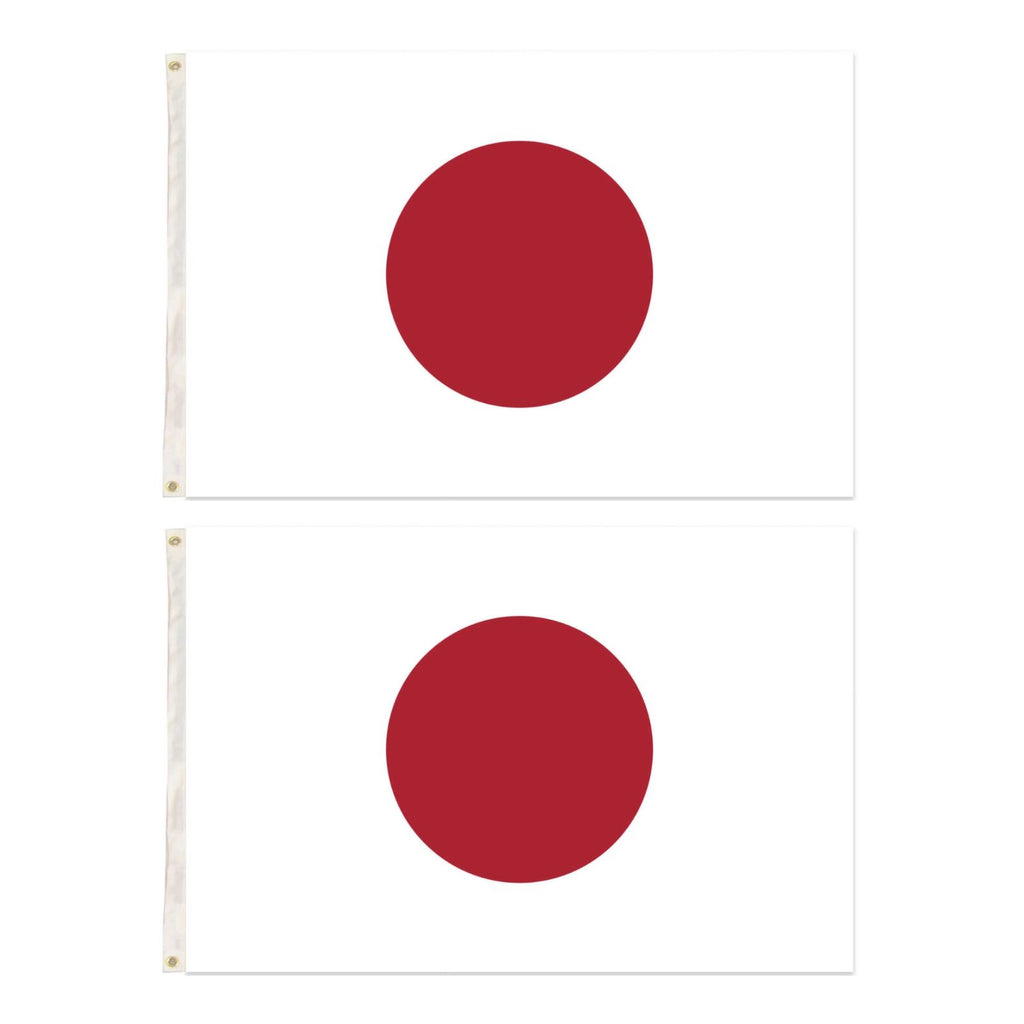 2x Japan Country Flags Japanese Heavy Duty - 150cm x 90cm