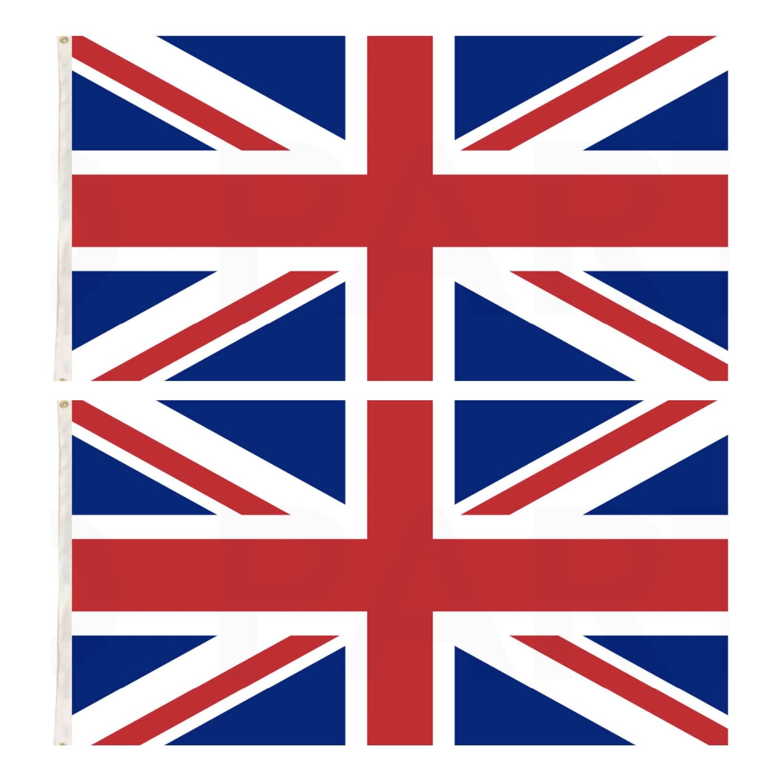 2x United Kingdom Country Flags Union Jack Great Britain UK Heavy Duty - 150cm x 90cm
