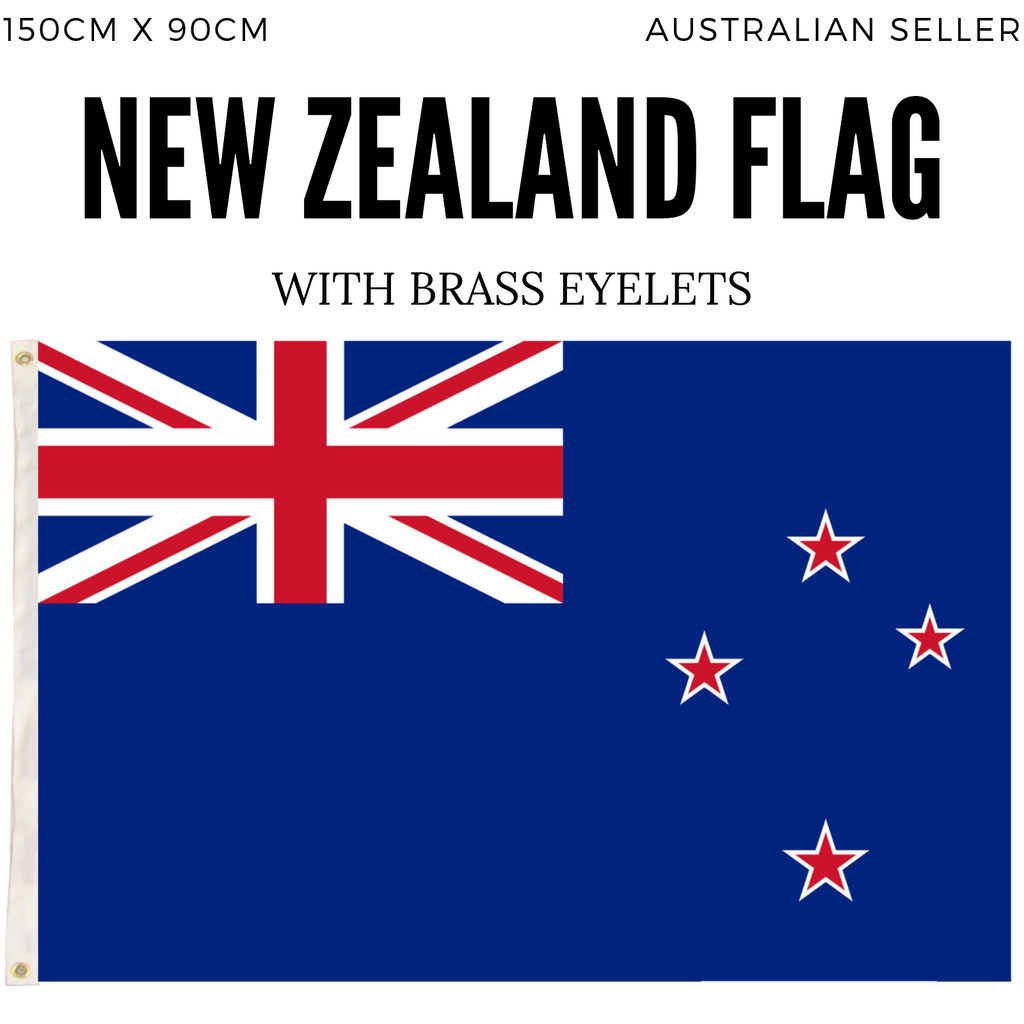 2x New Zealand Country Flags Kiwi Heavy Duty Outdoor Maori - 150cm x 90cm