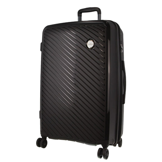 Maleta de viaje con control de equipaje Milleni, inspirada en Pierre Cardin, 75 cm (124 l), color negro