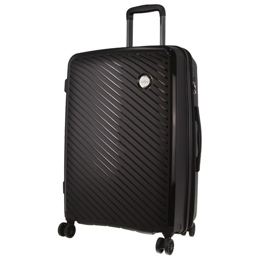 Maleta de viaje con control de equipaje Milleni, inspirada en Pierre Cardin, 65 cm (82,5 l), color negro