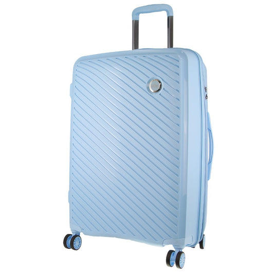 Maleta de viaje con control de equipaje Milleni, inspirada en Pierre Cardin, 65 cm (82,5 l), color azul