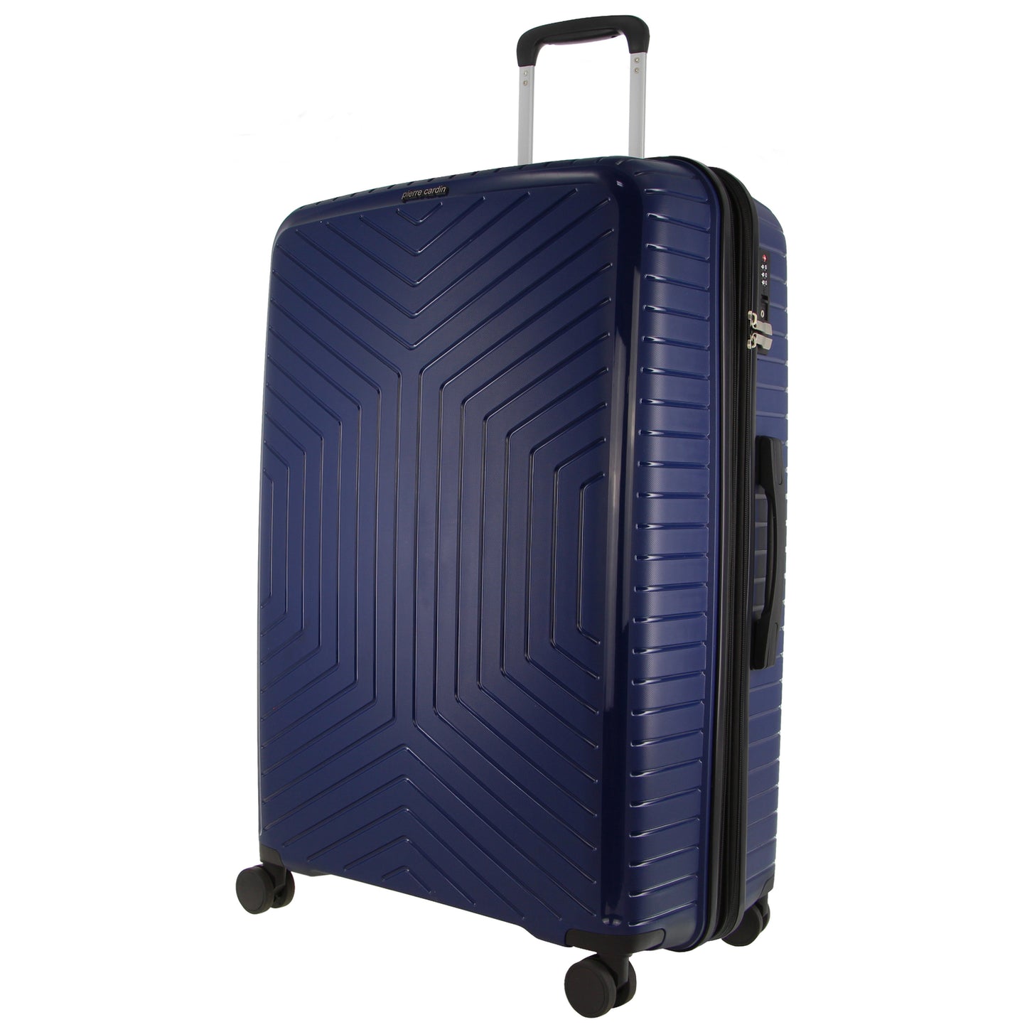 Maleta de viaje rígida de tamaño mediano de 65 cm de Pierre Cardin, color azul marino