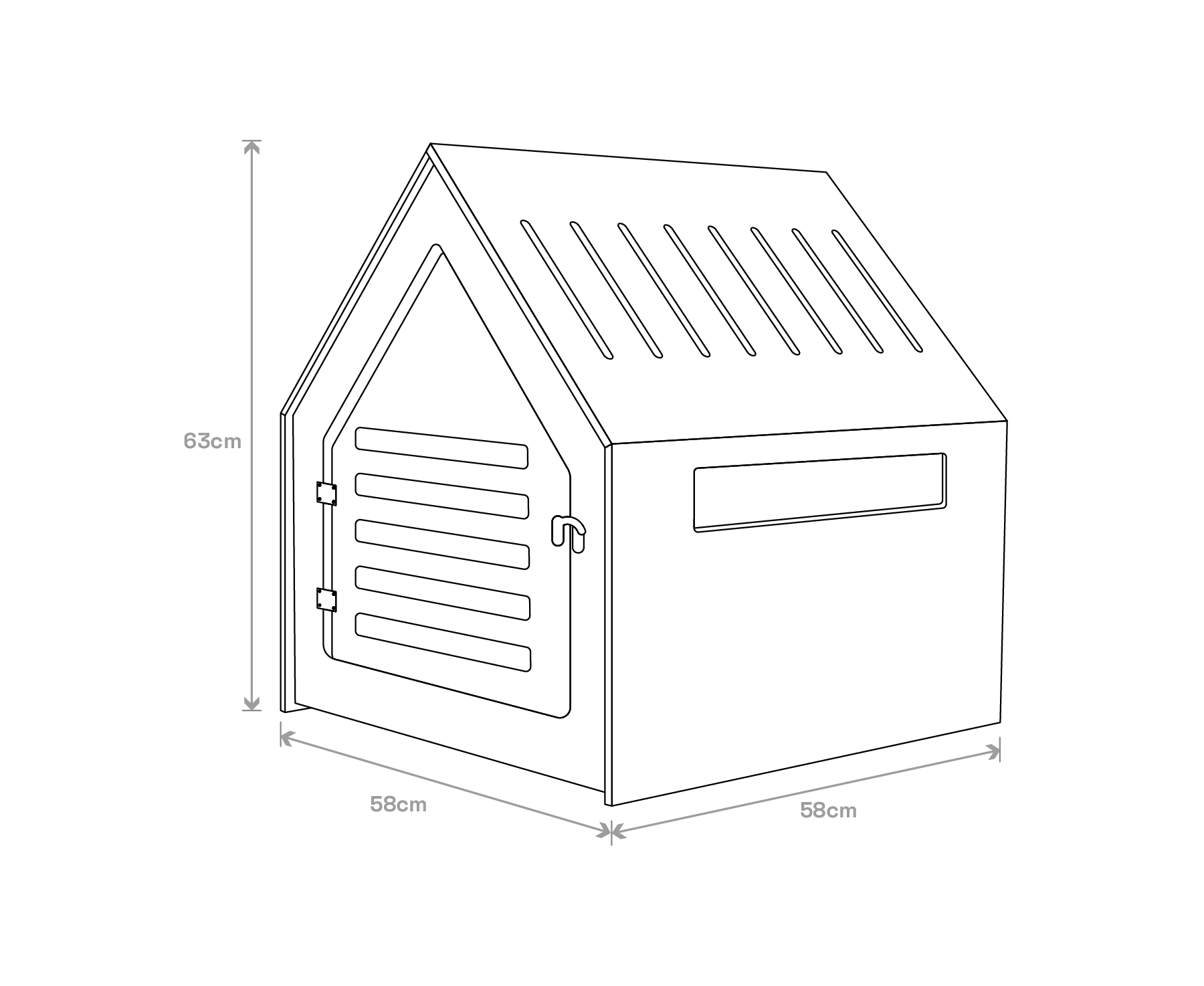 Modern Pet House Dog Crate (White)