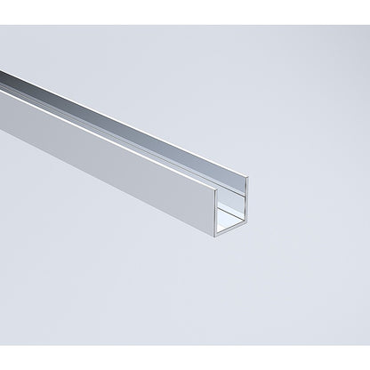 100cm Wall to Wall Frameless Shower Screen with Chrome Channel and SS Hinges , Square Knob Handle