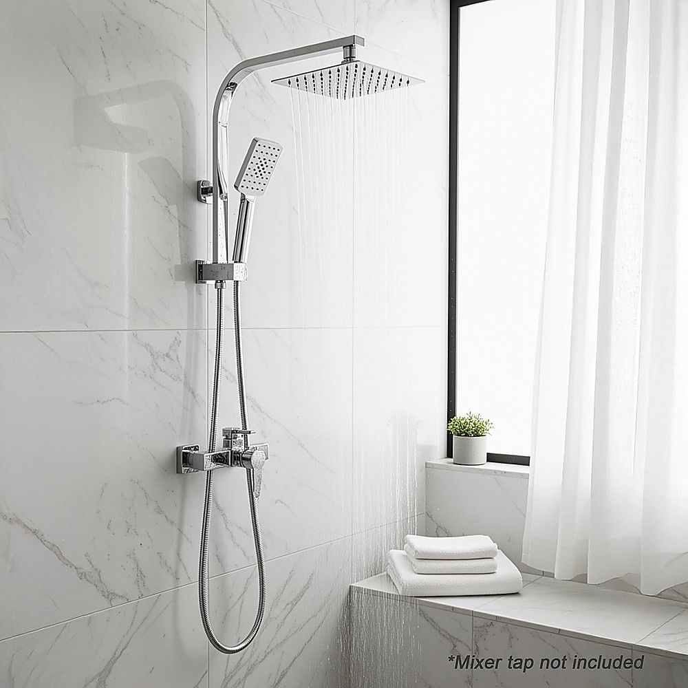 Wall Mounted Chrome Dual Shower Mixer – Rainfall & Handheld Massage Head