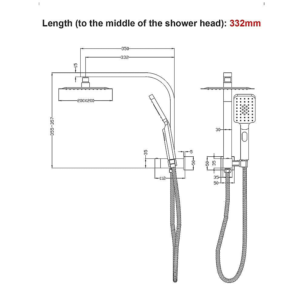 Wall Mounted Chrome Dual Shower Mixer – Rainfall & Handheld Massage Head