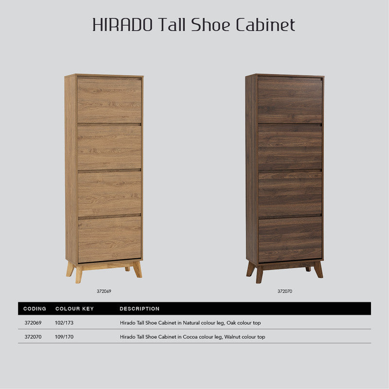 Hirado Tall Shoe Cabinet - Natural