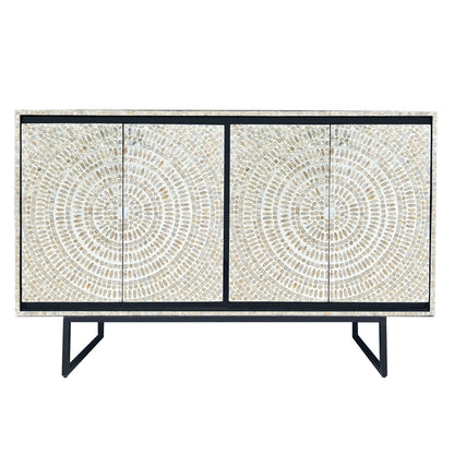 MOTHER OF PEARL HAND MADE SWIRL SIDEBOARD