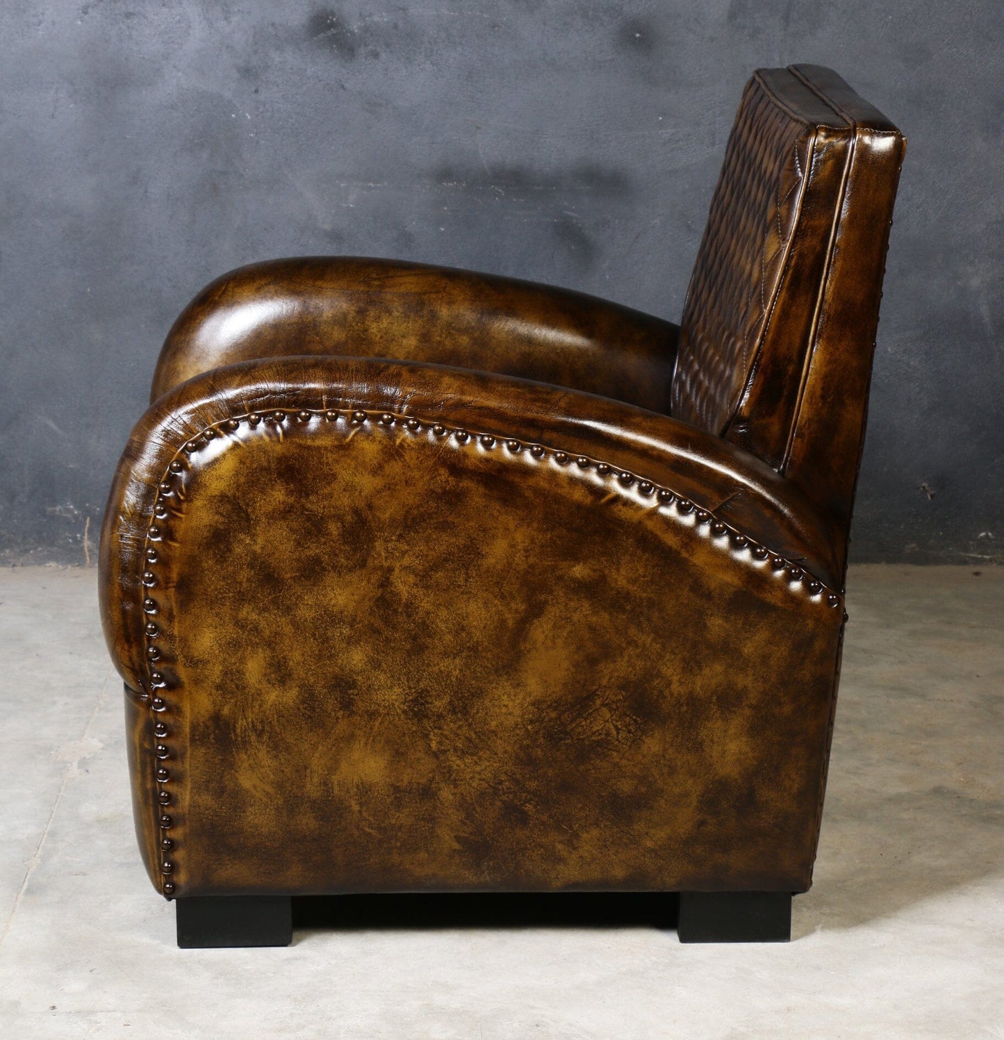 ARMSTRONG HAND MADE LEATHER ARM CHAIR