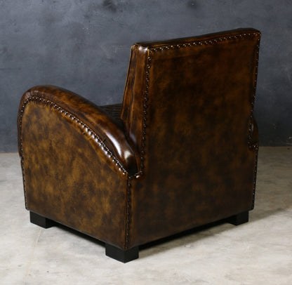 ARMSTRONG HAND MADE LEATHER ARM CHAIR