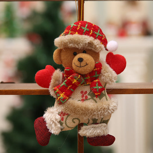 12pcs Dancing pendant bear for Christmas tree