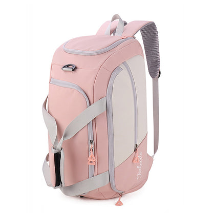 Pink Large Capacity Travel Backpack – Multi-Function Carry-On Bag for Clothes, Luggage Storage, and Business Trips