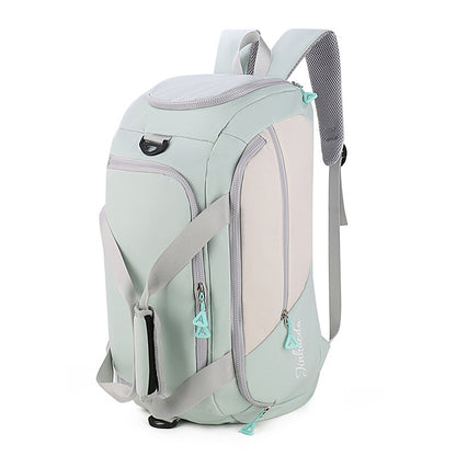 Light Green Large Capacity Travel Backpack - Multi-Function Carry-On Bag for Clothes, Luggage Storage, and Business Trips