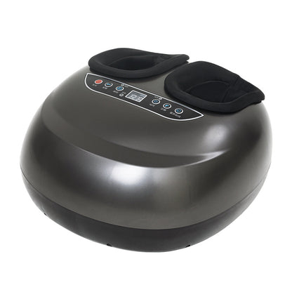 Luxury Automatic Foot Massager - Black Shiatsu Foot and Calf Massager with Adjustable Intensity, Air Compression, and Digital Display