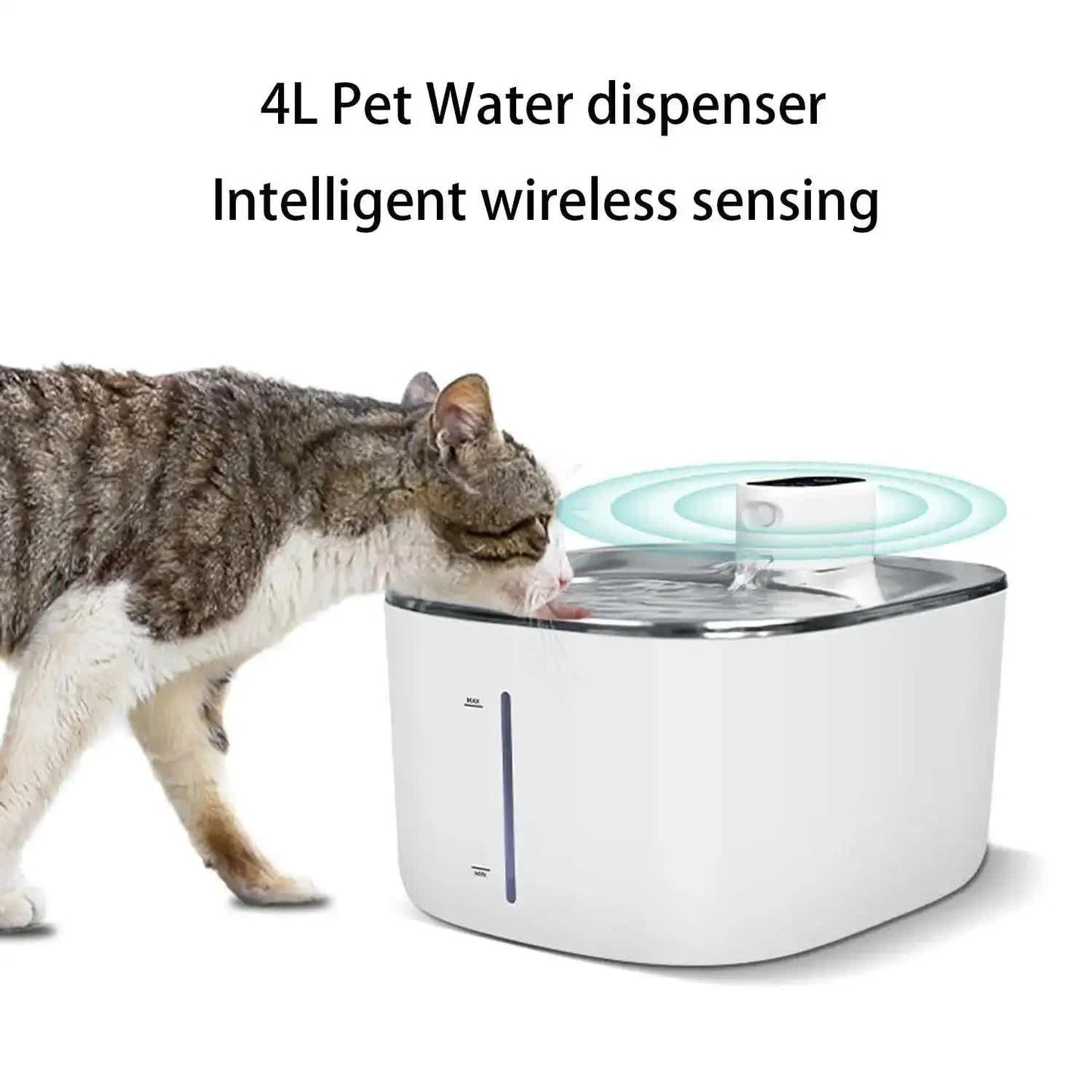 Smart Pet Water Dispenser with Motion Sensor and 4L Capacity