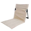 Portable Folding Beach Chair - Reclining Outdoor Seat 68x39.5x40.5cm with Carry Bag in white