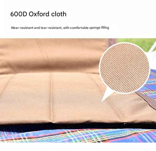 Portable Folding Beach Chair - Reclining Outdoor Seat 68x39.5x40.5cm with Carry Bag in white