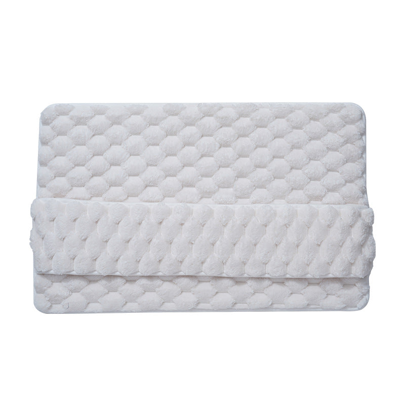 Luxury Plush Memory Foam Bath Mat with Foot Drying Panel - Super Absorbent & Non-Slip Bathroom Rug(Coral gray)