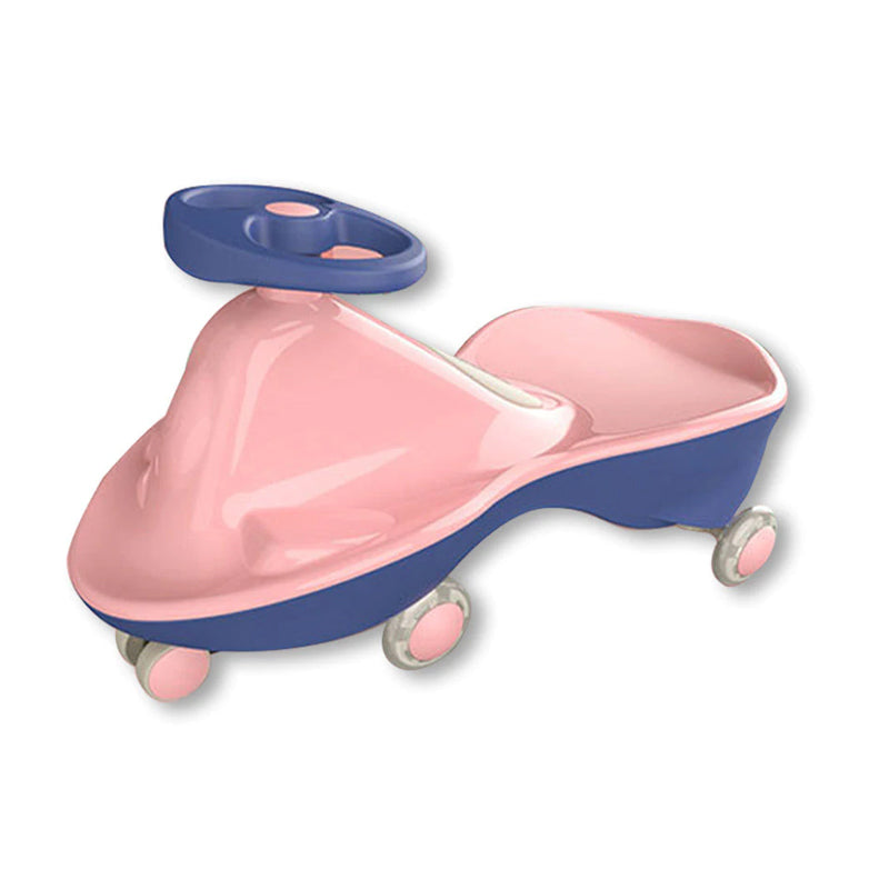 Andador deslizante de color rosa rococó con forma de coche giratorio, juguete con forma de coche con forma de coche, de diseñador italiano, para niños al aire libre