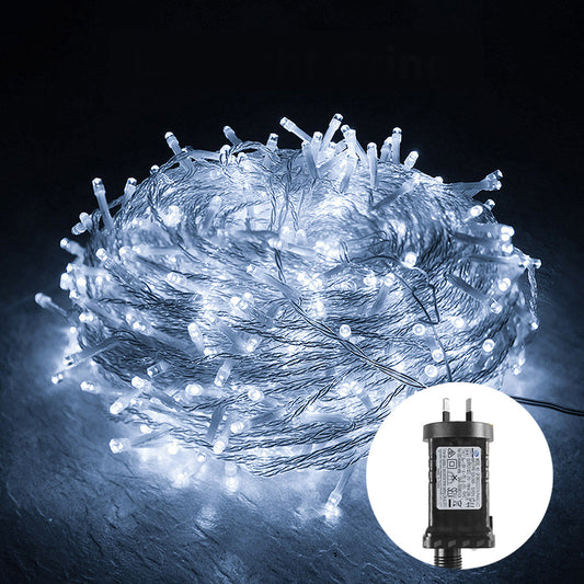 1000 Low Voltage LED Fairy Lights 8 Function Memory Hold Christmas Decoration Cool White