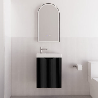 450*250*550mm Vienna Matt Black Wall Hung Mini Vanity