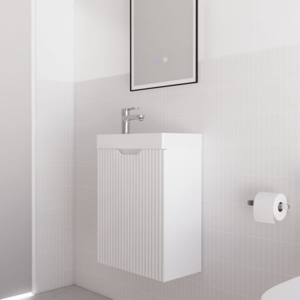 450*250*550mm Vienna Matt White Wall Hung Mini Vanity